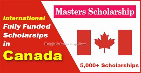 Fully Funded Masters Degree Scholarships in Canada for International Students