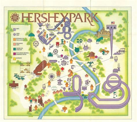 Printable Hershey Park Map - Printable World Holiday