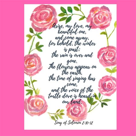 PRINTABLE Christian Wedding Anniversary Card Song of Solomon Bible Verse Religious DIGITAL Card ...