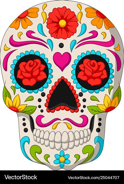 Day dead skulls Royalty Free Vector Image - VectorStock