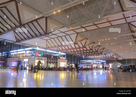 People travel at Suzhou railway train station in Suzhou China Stock Photo - Alamy