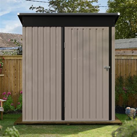 Sumthink 4.9 x 3.0 FT Outdoor Storage Shed, Metal Shed for Garden ...