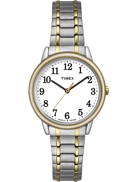 Timex Women's Easy Reader 30mm Two-Tone Stainless Steel Expansion Band Watch – Walmart Inventory ...