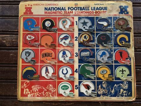 Items similar to Vintage 1975 NFL Magnetic Standings Board Complete ...