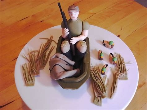 Duck Hunting Scene cake topper | Fondant cake topper for a 1… | Flickr