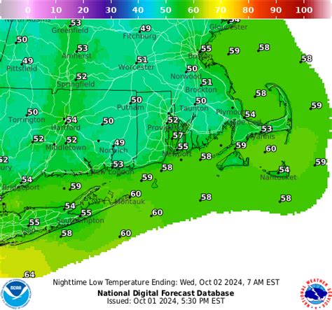 NOAA Graphical Forecast for Rhode Island