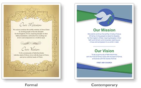 Church Vision Statement Template Worksheet