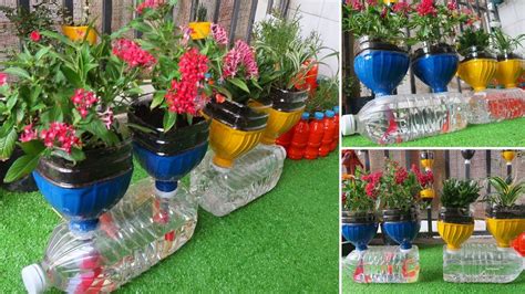 Amazing Flower Pots Recycled From Plastic Bottles | Garden Ideas | Vasos de flores, Planta de ...