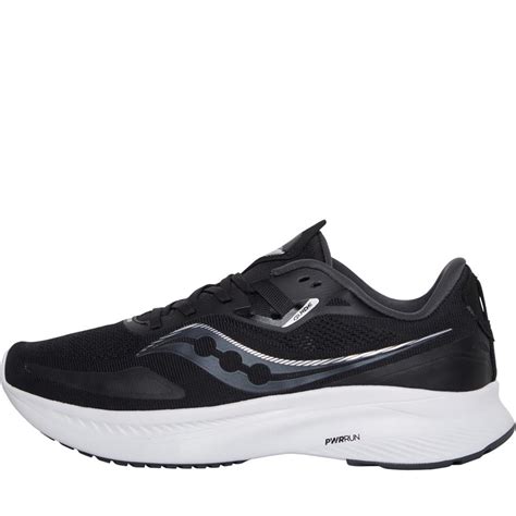 Buy Saucony Mens Guide 15 Stability Running Shoes Black/White