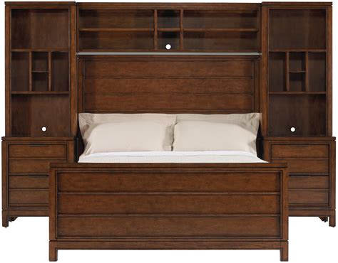 Carter Full Bookcase Bed by Opus Designs (Bedroom) | Headboard storage, Cal king headboard, Bed ...