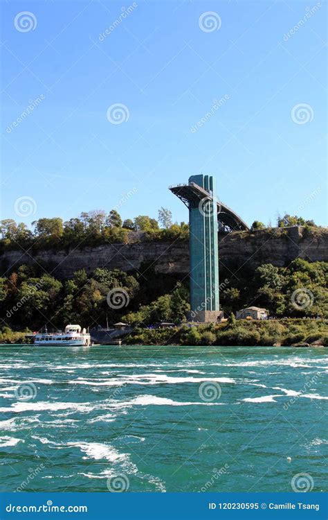 Niagara Falls Observation Tower, at United States Editorial Image - Image of mist, architectonic ...