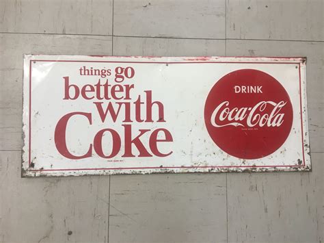 COCA-COLA SIGN (29.5” x 12”) *VINTAGE* (1966)