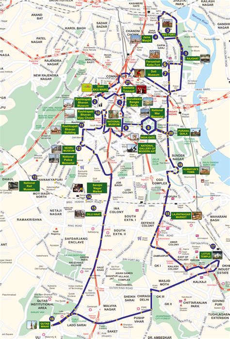 Delhi Hop On Hop Off | Bus Tour Route Map | Combo Deals 2020 ...