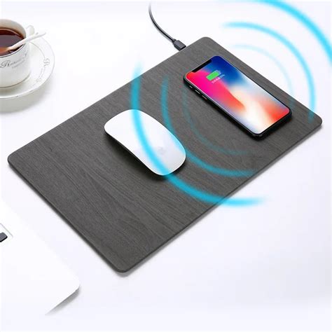 Fast Wireless MousePad Charger,2 in 1 Mouse Pad/Mat Wood With Wireless ...