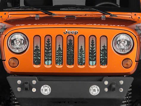 Under the Sun Jeep Wrangler Grille Insert - Pine Trees Red Sky INSRT ...