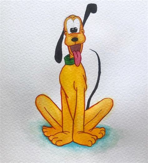 Pluto 💚💛 | Disney paintings, Disney drawings sketches, Disney art drawings