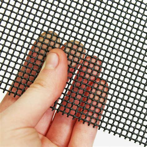 2.48mm Hole Epoxy Coated Black Metal Mesh - 0.7mm Wire - 8 LPI - The ...