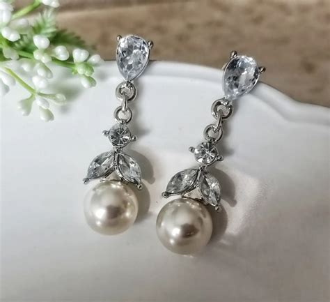 Kate Middleton Inspired Pearl Earrings Cubic Zirconia - Etsy