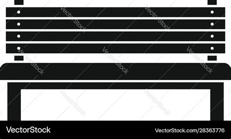 Park bench icon simple style Royalty Free Vector Image