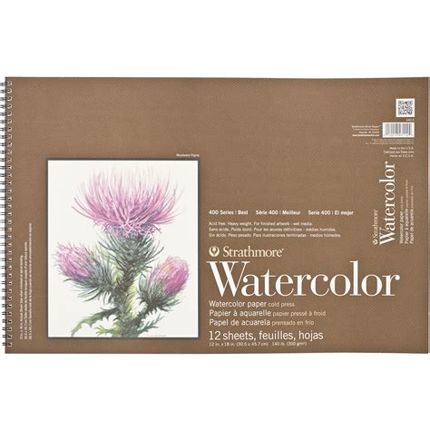 Strathmore Watercolor Paper Pad 12X18-140lb, Cold Press, 12 Sheets ...