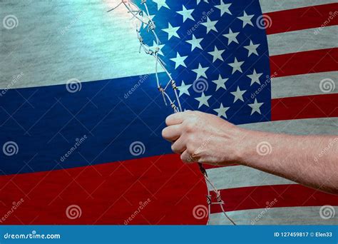 Trade War between USA and Russia Concept Stock Image - Image of ...