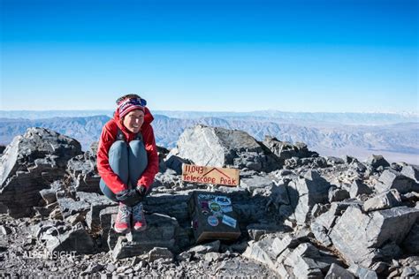 Trail running Death Valley's Telescope Peak in winter