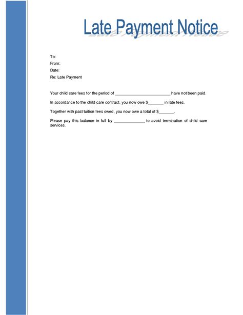 Late Payment Letter Template