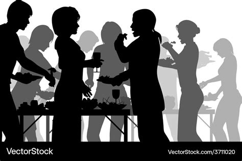 Buffet meal Royalty Free Vector Image - VectorStock