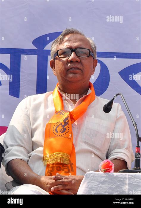 Kolkata, India. 14th Feb, 2017. Founder Tapan Ghosh during the annivarsary rally. A large number ...