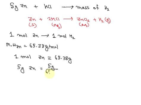 SOLVED: A 5 gram sample of zinc is added to hydrochloric acid. The amount of hydrochloric acid ...