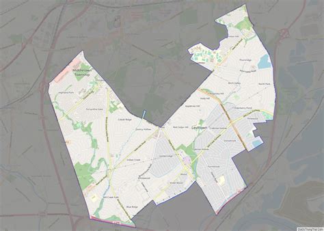 Map of Levittown CDP, Pennsylvania