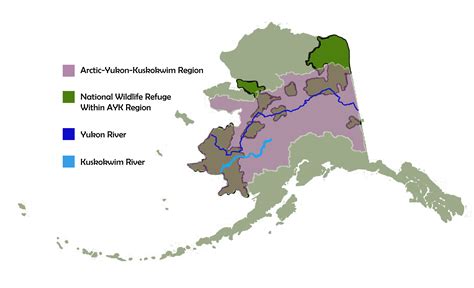 Map of Alaska with AYK, NWRs, and Yukon and Kuskokwim Rivers | FWS.gov