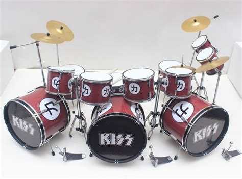 ERIC CARR KISS TRIPPLE BASS DRUM SET MINIATURE FOR DISPLAY ONLY | Drum ...