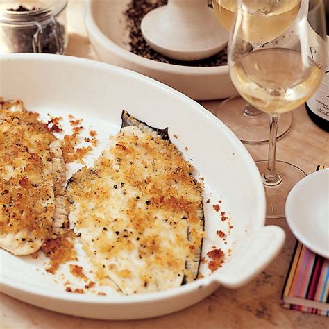 Nigel Slater’s recipe for Baked Flounder with Parmesan Crumbs is supersimple. With just 5 ...