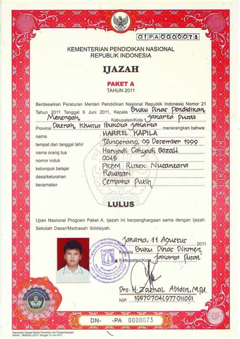 Contoh Nomor Ijazah Satpam Nomor Ijazah Dan Tahun Lulus Pada Ijazah - Riset