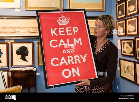 London, UK. 27 June 2016. The original 'Keep Calm & Carry On' poster is on sale at Manning Fine ...