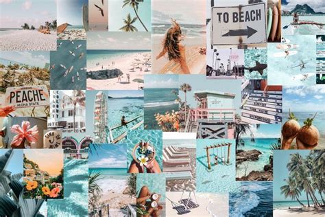 Beach Aesthetic Wallpaper Collage | Cute simple wallpapers, Wallpaper ...