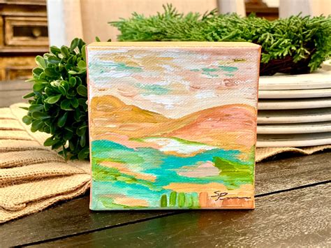 Abstract landscape/ landscape on canvas/ hand painted | Etsy