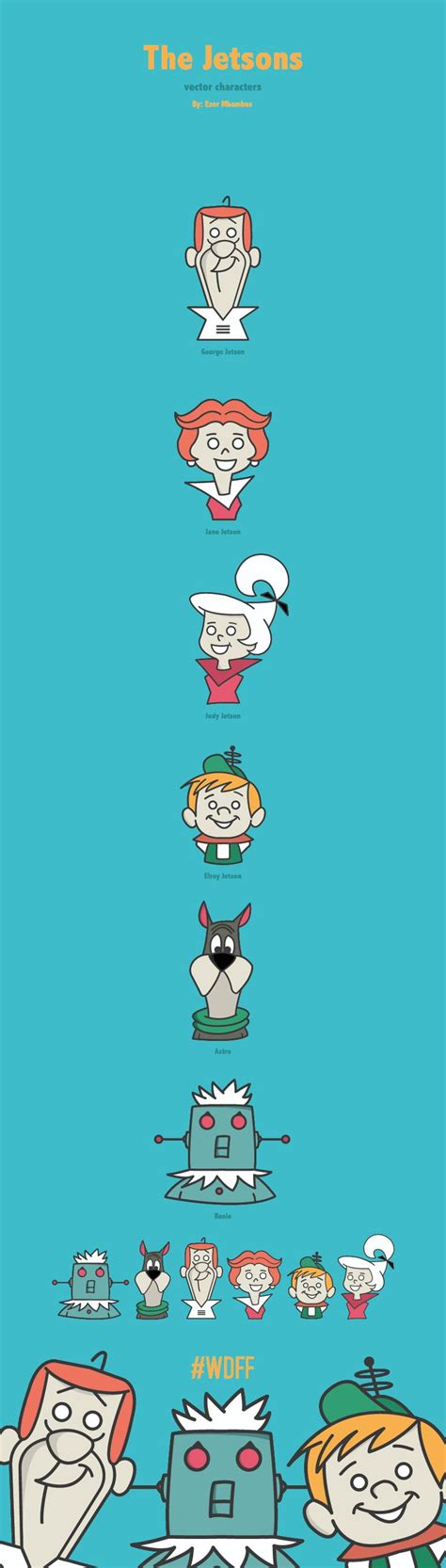 The Jetsons Vector Characters on Behance | The jetsons, Vector ...