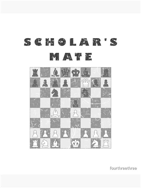 "Chess Scholar's Mate" Poster for Sale by fourthreethree | Redbubble