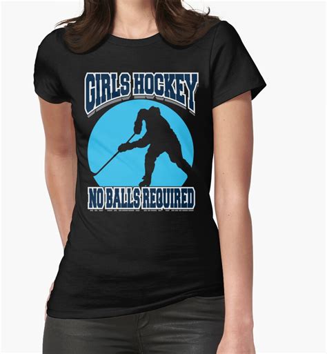 "Girls Hockey" Womens Fitted T-Shirts by SportsT-Shirts | Redbubble