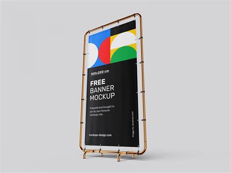 4 Free Vertical Standing Banner Mockup PSD Set - PsFiles