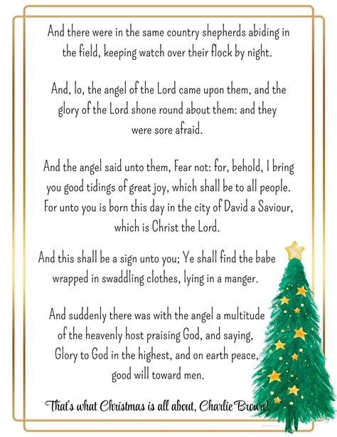 Linus Christmas Speech from Charlie Brown Printable PDF | Charlie brown ...