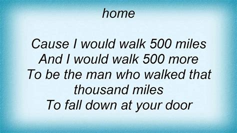 Less Than Jake - I Would Walk 500 Miles Lyrics - YouTube