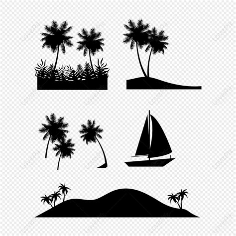 Beach Fundal Euclidean Vector Coconut Tree Silhouette Png, 60% OFF