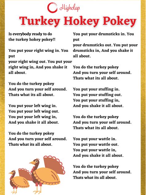 Turkey Hokey Pokey Lyrics– Thanksgiving | HighClap