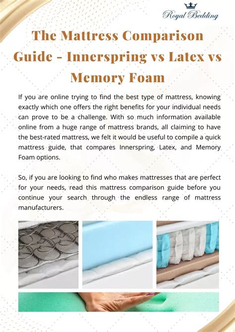 PPT - The Mattress Comparison Guide - Innerspring vs Latex vs Memory Foam PowerPoint ...