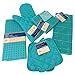 Amazon.com: Kitchen Towel Set with 2 Quilted Pot Holders, Oven Mitt, Dish Towel, Dish Drying Mat ...