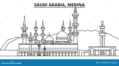 Medina City Kingdom Of Saudi Arabia, Al Madinah Region Map Vector ...