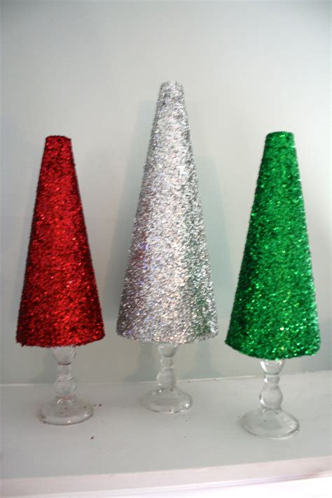 DIY Glitter Christmas Trees - A Dash of Megnut